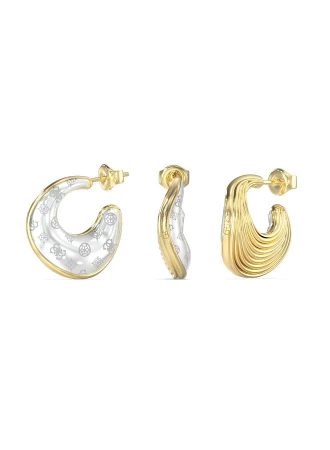 GUESS Logo 22Mm 4G Pattern Fluid Hoops